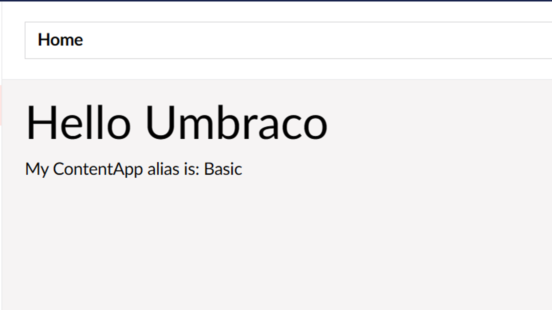 A Simple Content App in the Content section of the Back Office.